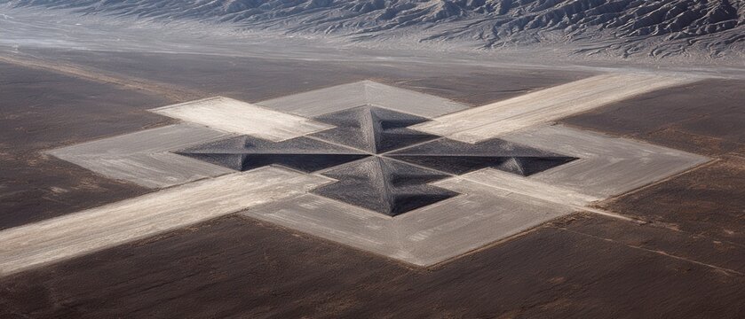 Geometric Patterns in Earth Art Created Through Rationalization