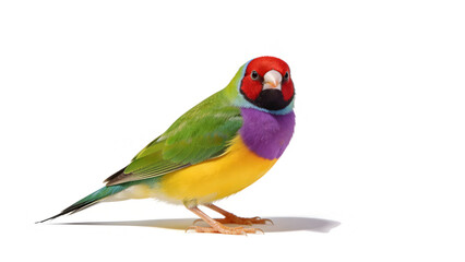 Fototapeta premium Australian Gouldian Finch Isolated PNG on Transparent Background