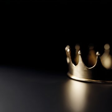Luxury golden crown royal king symbol isolated wealth power monarchy concept 3d render