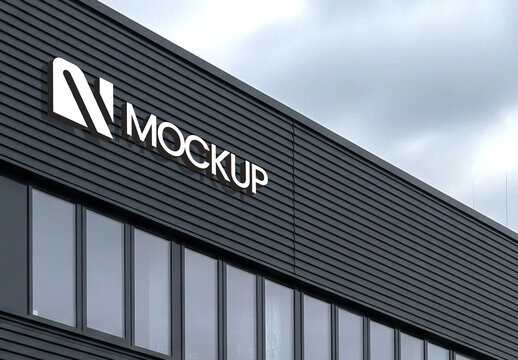 Logo Mockup Corporate Building