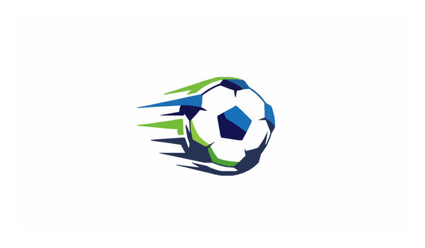 Stylized Soccer Ball Logo Modern Football Vector Illustration