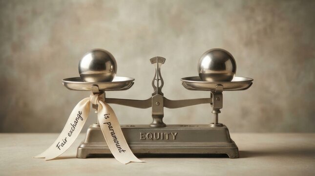 A Balance Scale Set Within a Softly Lit Studio