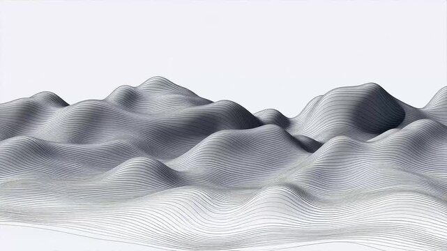 Digital minimalist linear mountain landscape  background
