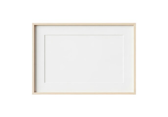 Fototapeta premium empty gold picture frame isolated on transparent background