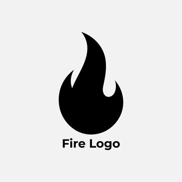 Black Fire Flame Logo Professional fire emblem vector, Abstract flame logo design, Burning fire silhouette, Creative business branding