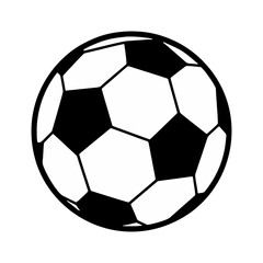 Fototapeta premium Minimalist Soccer Ball Vector Icon Isolated on White for Business and Digital Marketing Branding