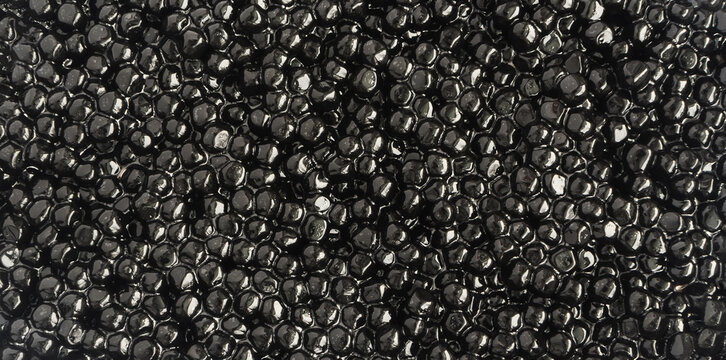 Black caviare background