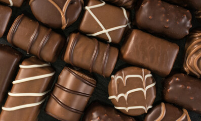 Naklejka premium Chocolate Sweets Pattern