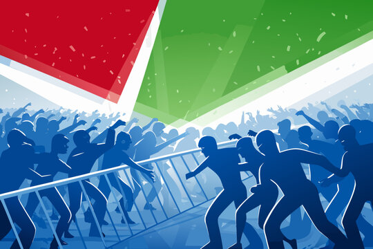 Mosh Pit Chaos Energy Vector Illustration of Ener