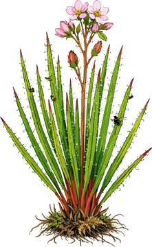 Roridula dentata illustration art