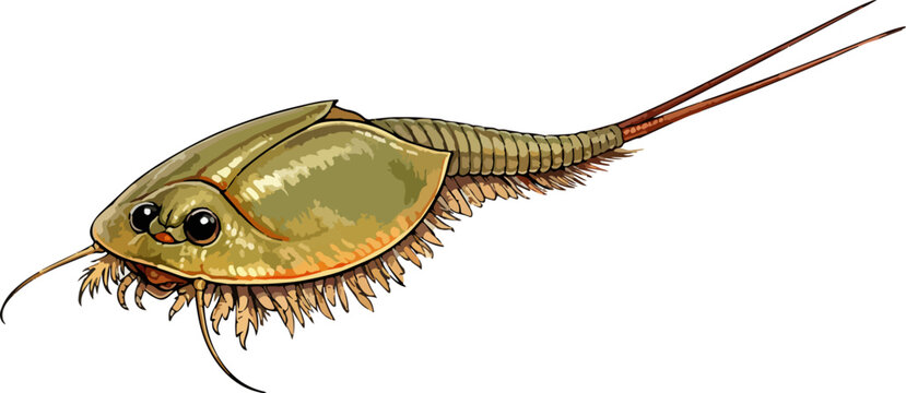 Triops longicaudatus illustration art
