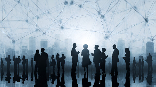 Group of business people meeting and global business concept