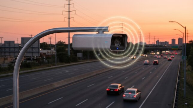 Smart Traffic System Sensor Mounted on Post