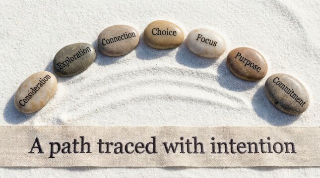 Structured Alignment of Seven Stones with Motivational Words