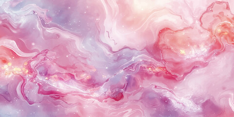 Fototapeta premium Abstract Pink and Purple Fluid Art Background with Soft Marble Texture