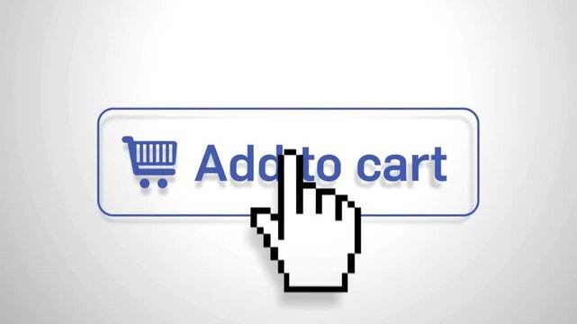web button  add to cart with hand cursor