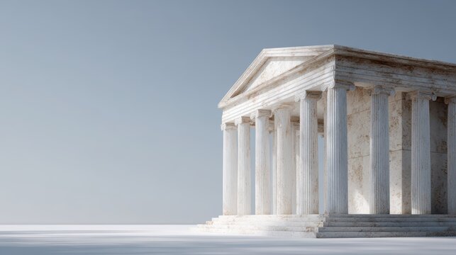 Ancient style temple building classical architecture scene