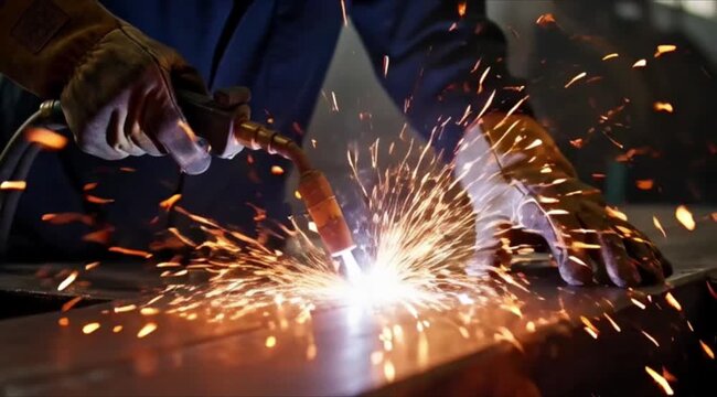 a welder who is doing his job well
