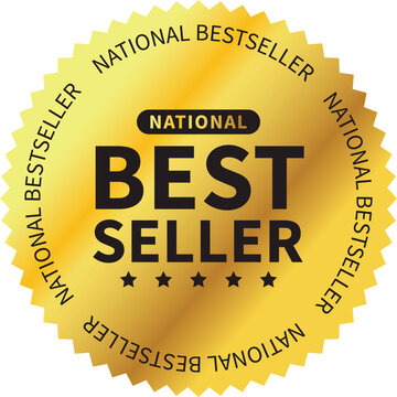 National Best Selling Gold Label, Luxury Business Icon For logo design, icon, seal, label, badge, sticker, emblem, symbol, pin, product packaging.