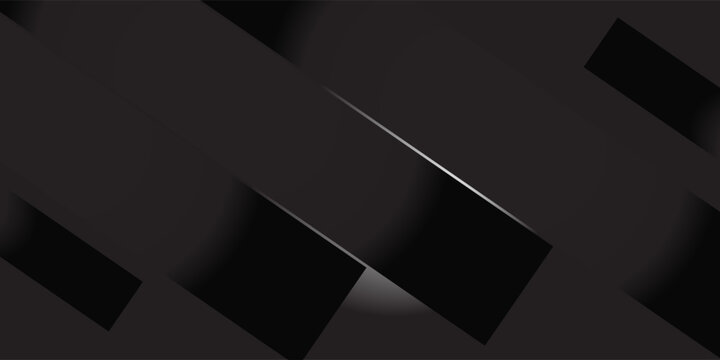 Abstract Dark Black Overlapping Diagonal Rectangles Background with Subtle Highlights, 10eps