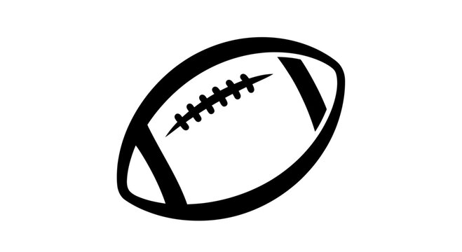 American Football Icon Vector Graphic, Sport Ball Symbol