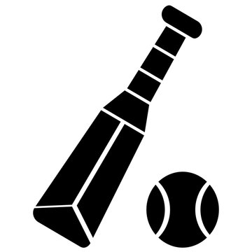 Cricket bat and ball, cricket sport