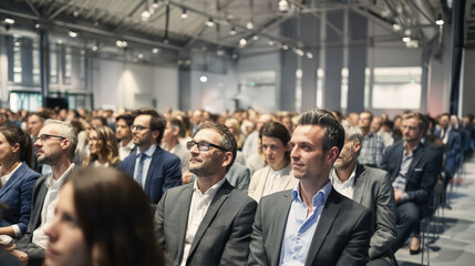 Obraz premium Diverse Audience Engaged in a Professional Conference Seminar Event for Career and Business Networking