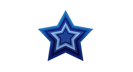 Fototapeta premium Layered Blue Star Graphic