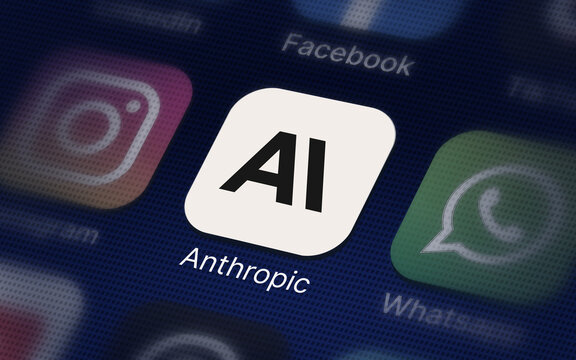 Anthropic Company logo on the smartphone