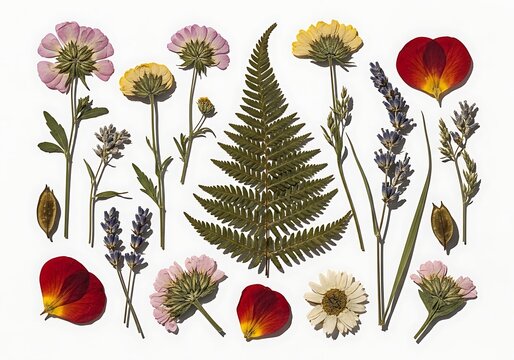 A collection of various dried plants and flowers showcasing nature's beauty.