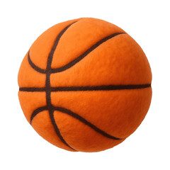 Fototapeta premium PNG Fuzzy basketball with black lines.