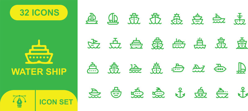 Vector illustration set of abstract eco background icons featuring green leaves trees and recycling symbols for environmental nature design