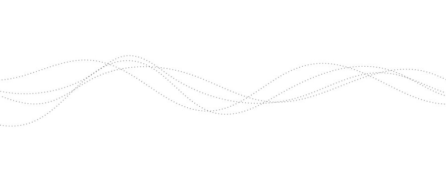Abstract Minimal Dotted Wave Lines Illustration Isolated on White Background for Modern Design