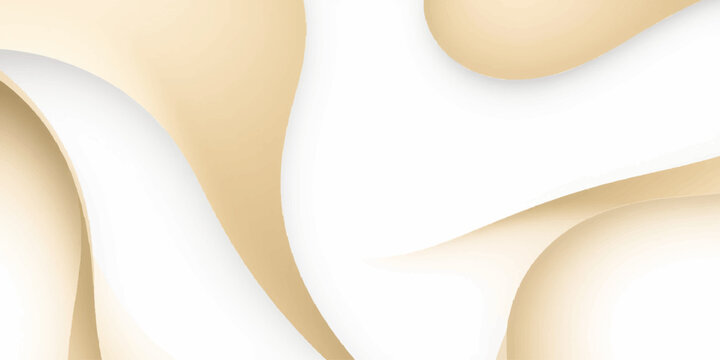 An abstract white background with flowing waves features a cracked brown chicken eggshell and a raw yellow yolk, representing a fragile breakfast food ingredient and protein concept