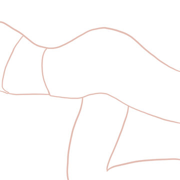 Woman Doing Glute Exercise Line Art