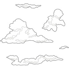 Fototapeta premium Minimal Clouds Silhouette 01