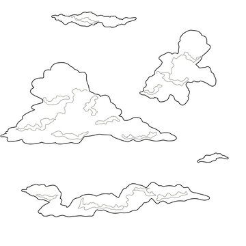 Minimal Clouds Silhouette 01