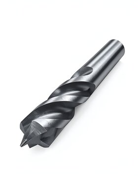 Metal Drill Bit with Spiral Flutes and Pointed Tip.
