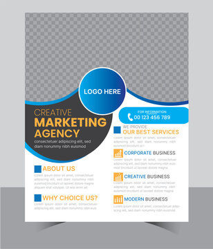 business template flyer design poster layout modern proposal and creative trending company advertising leaflet small poster and marketing	

