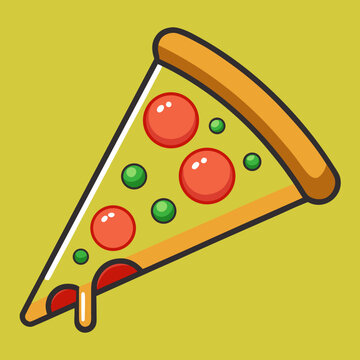 Delicious Slice of Pizza with Toppings