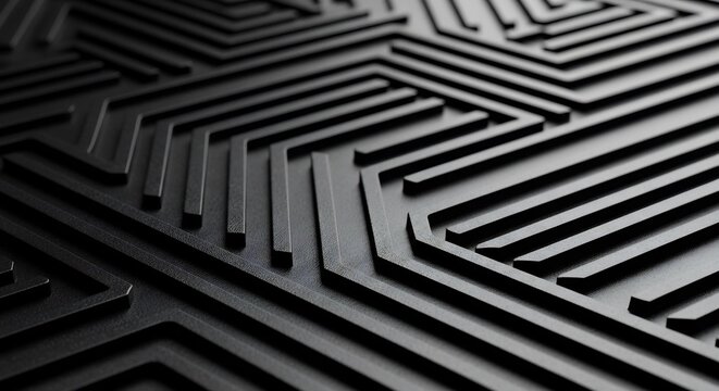 Abstract Geometric Pattern of Intersecting Lines and Shapes.