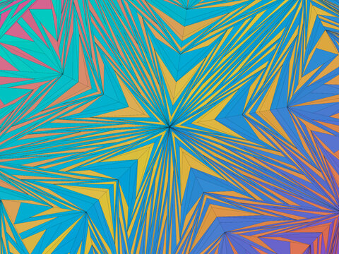 Golden Ratio Geometric Tiling Vector Art Illustration