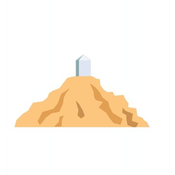 A Mount Arafat clean and modern flat illustration isolated 
