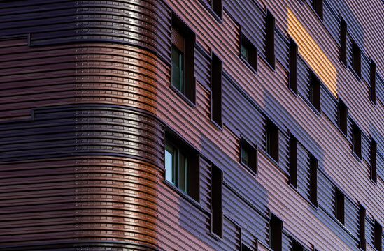 Modern urban architecture with energy efficiency