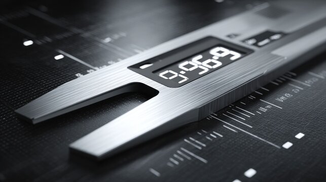 Close-up of a precision measuring tool