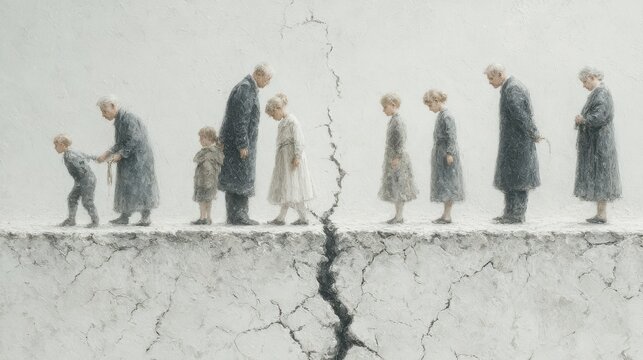 Ancestral trauma concept with emotional memory and lineage healing