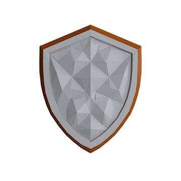Metal Shield Protection 3d illustration