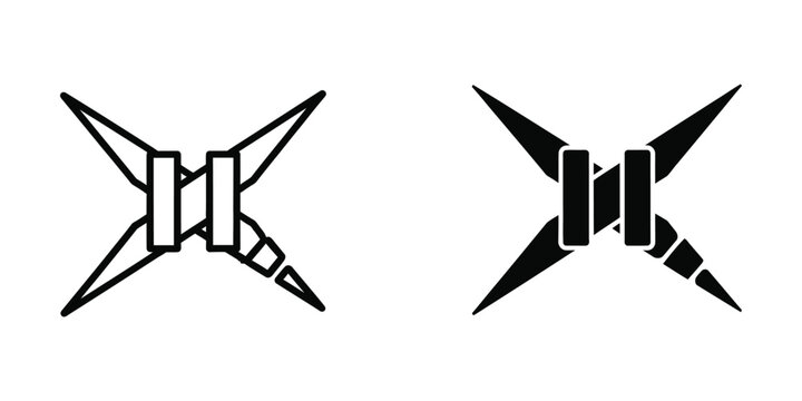 Contrast between a white and black crossed sword emblem design variations