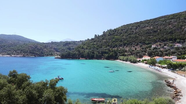 Kerveli beach in Samos island, Greece