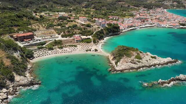 Kokkari beach in Samos island, Greece